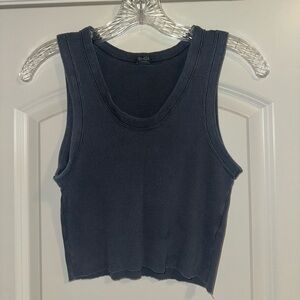 Blue brandy Melville cut off tank